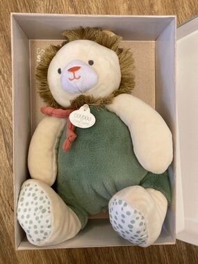 Doudou et Compagnie Plush Lion - Green & Cream
